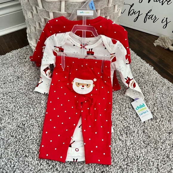 Carter’s 3-pc Baby Girl Christmas Set, Santa’s Helper 3-6M, NEW WITH TAGS - Picture 5 of 6